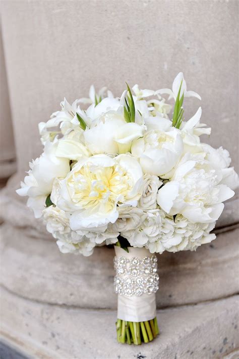 White wedding bouquets are always in style. White, Silver & Gold Wedding at The Biltmore Ballrooms in ...