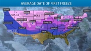 A Handy Guide to When Your First Freeze Typically Arrives | The Weather ...