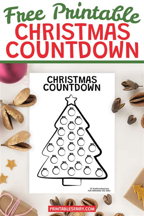 Free Christmas Countdown Coloring Page The Printables Fairy