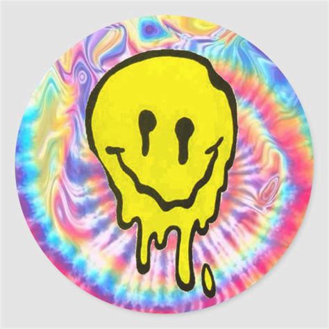 Trippy Melting Smiley Face Tie Dye Iphone 6 Case Classic Round
