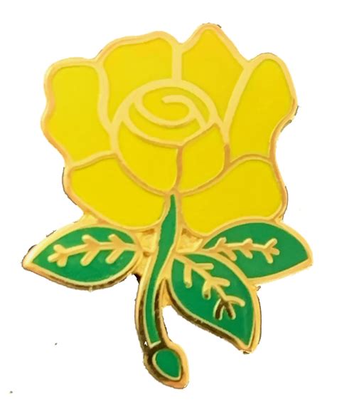 British Yellow Rose Quality Enamel Lapel Pin Badge T750b Etsy