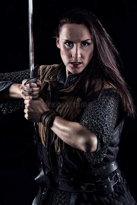Female Warrior Medieval Fantasy Knight Stock Image Image Of Actor