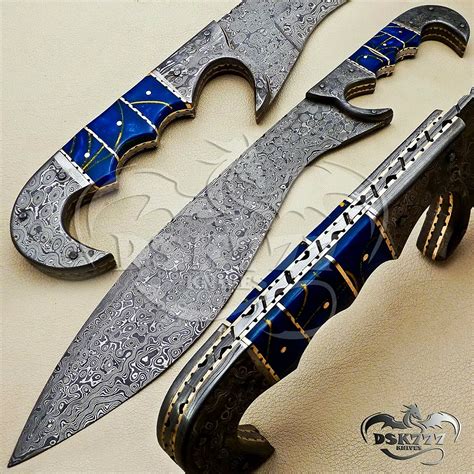Noonknives 18 Hand Made Damascus Steel Collectible Kopis Sword