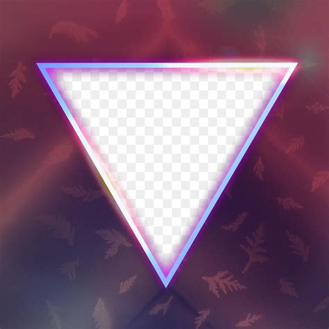 Neon Glowing Triangle Frame Design Element Free Image By