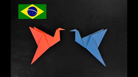 Origami Passaro Que Bate As Asas Flapping Bird Instruções Em