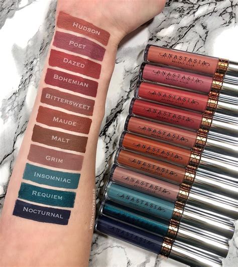 Swatches Of The ABH Spring Liquid Collection Anastasiabeverlyhills