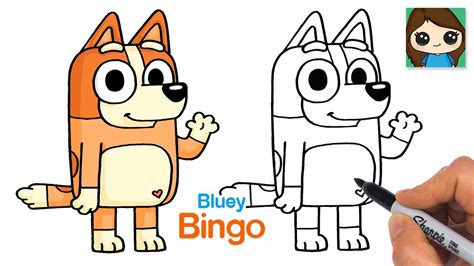 How To Draw Bingo Bluey Youtube