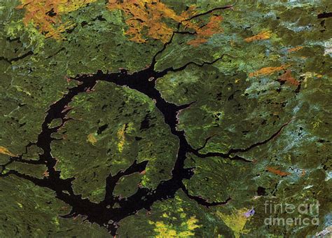 Manicouagan Crater Quebec Photograph By Science Source
