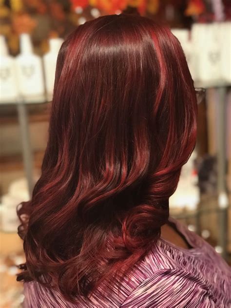 Famous Red Wine Hair Color With Highlights 2022 Best Girls Hairstyle