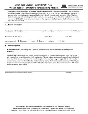 Fillable Online Shbp Learning Abroad Waiver Request Form Fax