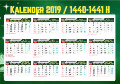 Kalender islam (hijriyah) tahun 2019 m. Download Kalender 2019 Masehi & Hijriyah Lengkap - 4corel.com