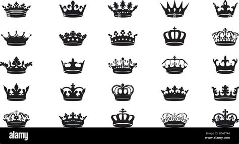 Vector King Crowns Icon On White Background Vector Illustration