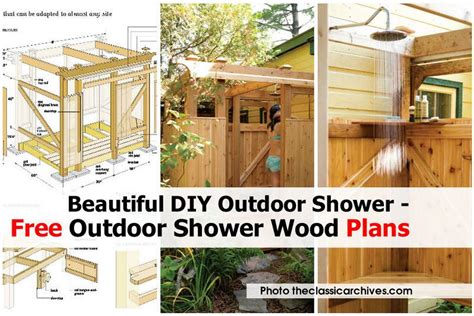 Beautiful Diy Outdoor Shower Free Outdoor Shower Wood Plans