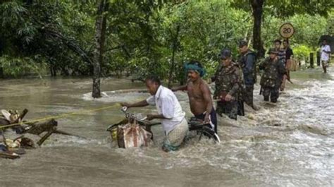 Assam Floods 4 More Dead Governor Makes Aerial Survey India News