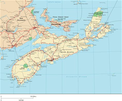 Nova Scotia Map Big Mapsofnet