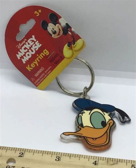Donald Duck Disney Keychain Key Chain With Metal Ring Krystalike 20003
