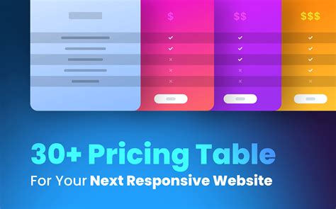 30 Pricing Table For Your Next Responsive Website Themewagon