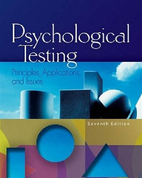 Psychological Testing Principles Applications And Pdf