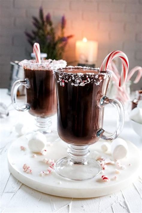 Spiked Peppermint Hot Chocolate Worldly Treat