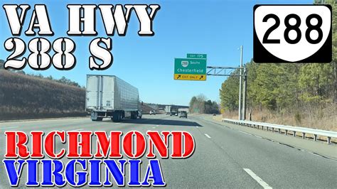 VA 288 South - Richmond - Virginia - 4K Highway Drive - YouTube