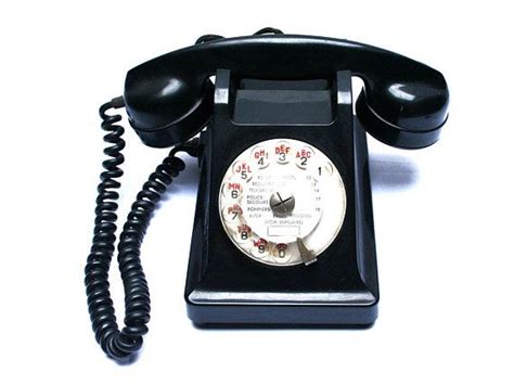 Vintage 1950s And 1960s Black Bakelite Telephone French Rotary Dial