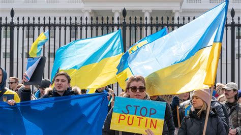 Russian Americans And Ukrainian Americans United Against Putin War