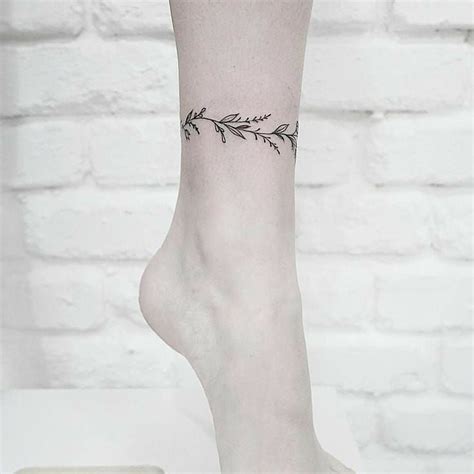 96 Super Cute And Dainty Ankle Tattoo Designs For Women Wrap Around