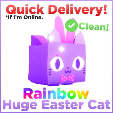 Roblox Psx Pet Simulator X Rainbow Huge Easter Cat Clean Safe 415