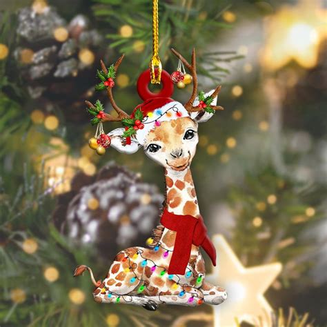 Giraffe Christmas Light Shape Ornament Christmas Ornament Etsy