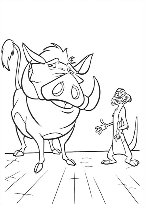 Simba Timon And Pumbaa The Lion King Coloring Page Disney Coloring