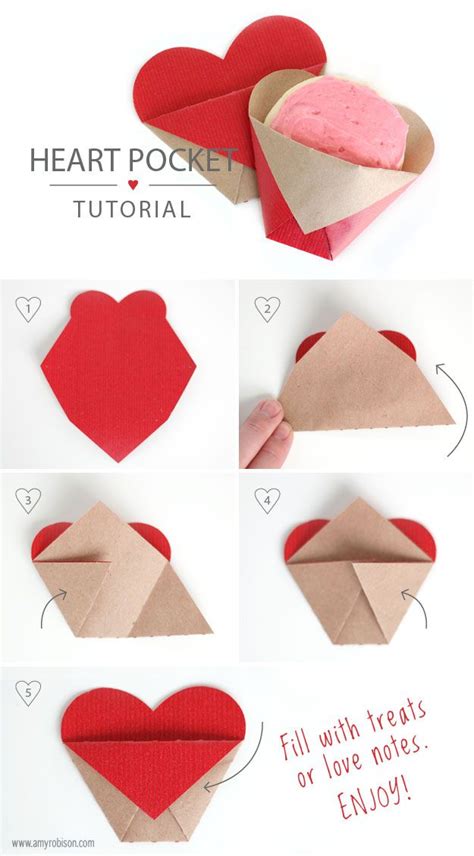 Unique Patterns Origami Heart Pocket Instructions Make An Origami