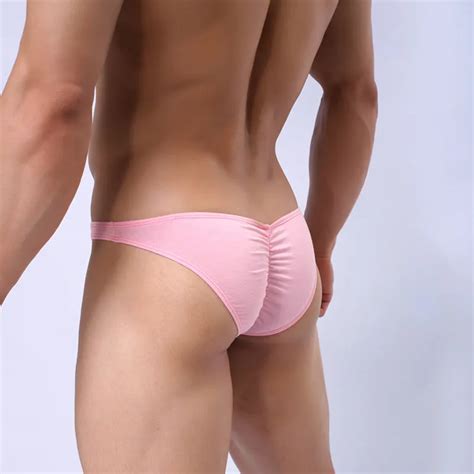 Modal Mens Briefs Ultra Thin Breathable Sexy Underwear Mens Wrinkled Hipster Panties Underwear