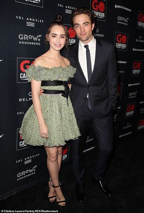 Lily Collins Dazzles In A Green Dress Alongside Robert Pattinson At Go