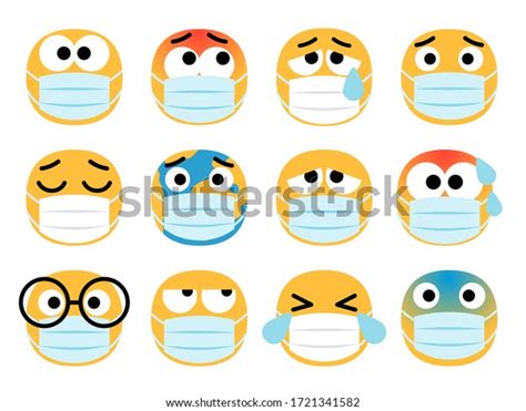 Face Masks Emoticons Surgeon Medical Mask Stock Vector Royalty Free