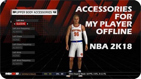 Nba 2k18 How To Put Accessories In Your Player Offline Pc Version