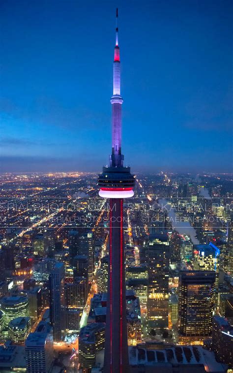 Aerial Photo Torontos Cn Tower At Night