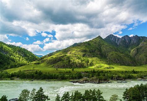 Mountain River Katun Russia Siberia Altai Mountains Photograph By