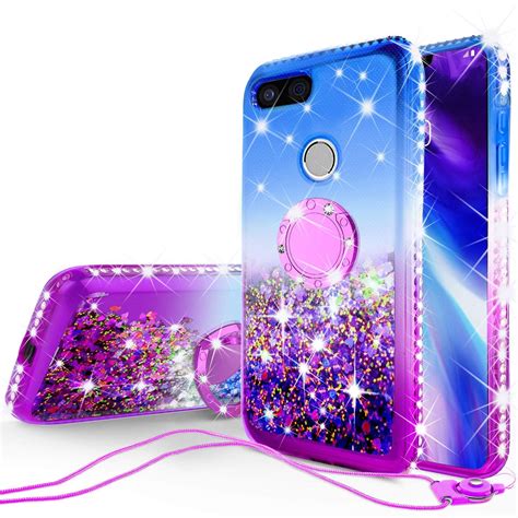 Soga Rhinestone Glitter Bling Liquid Floating Quicksand Cute Phone Case