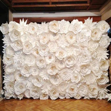 128pcs Set Gaint Wedding Paper Flowers Wall Handmade Diy Mix Flowers As