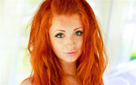 Redhead Face Eyes Lops Bright Red Orange Porn Adult Actress Model