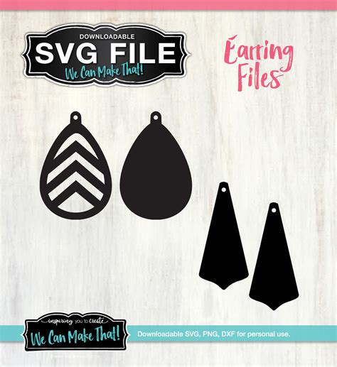 29+ Free Svg For Earrings Pictures Free SVG files | Silhouette and