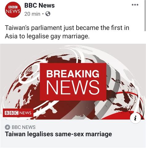 Taiwan Legalized Same Sex Marriage Rchina
