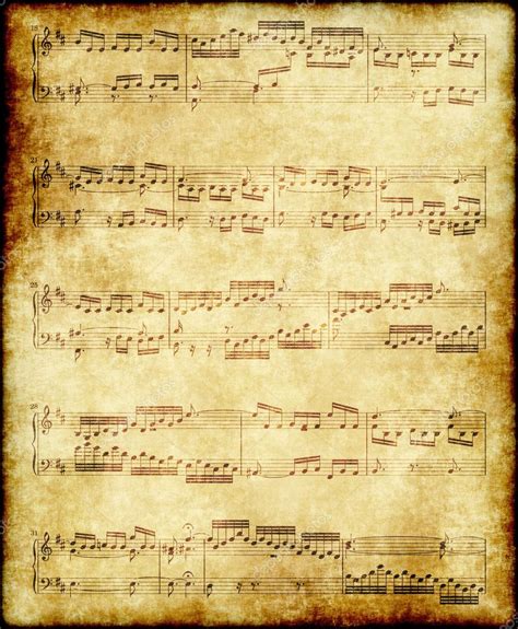 Music Notes On Old Paper — Stock Photo © Clearviewstock 9170536