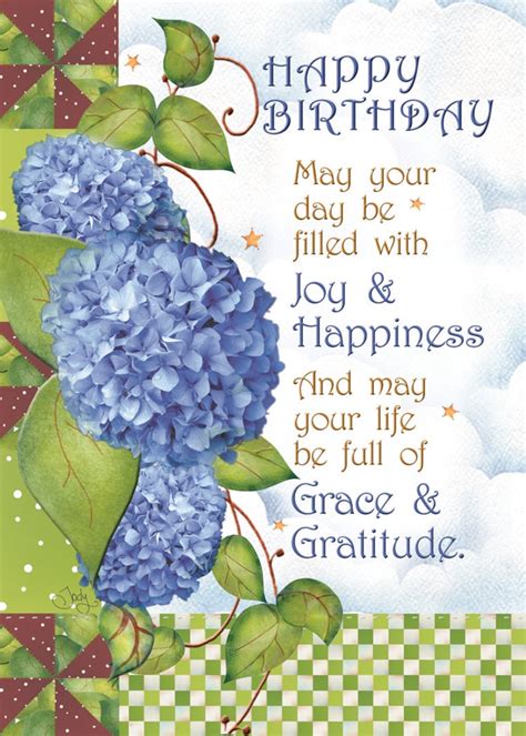 Greeting Card Happy Birthday Blessing Etsy