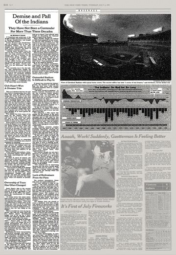 Baseball Demise And Pall Of The Indians The New York Times