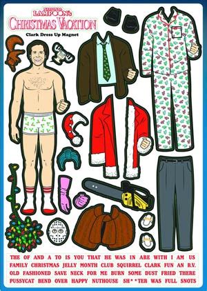 This shirt shows an image of clark griswold. Christmas Vacation Clark Griswold Dress Up Magnet ...
