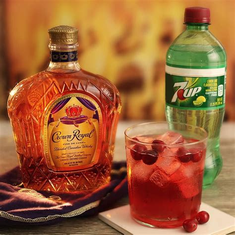 Crown Royal Cranberry Juice 7up Mixed Drinks Alcohol Smoothie Drinks