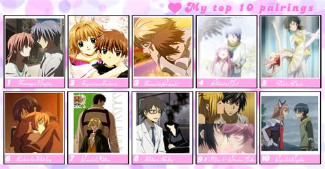 My Top 10 Favorite Anime Couples By Greenwavesinactive On Deviantart