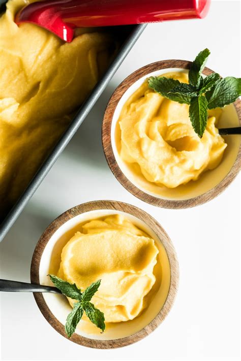 Coconut Sorbet Dessert With Mango Reluctant Entertainer