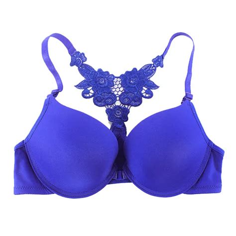 Sexy Front Closure Push Up B Cup Seamless Bra Lace Racer Back Racerback Bras Colors To Choose